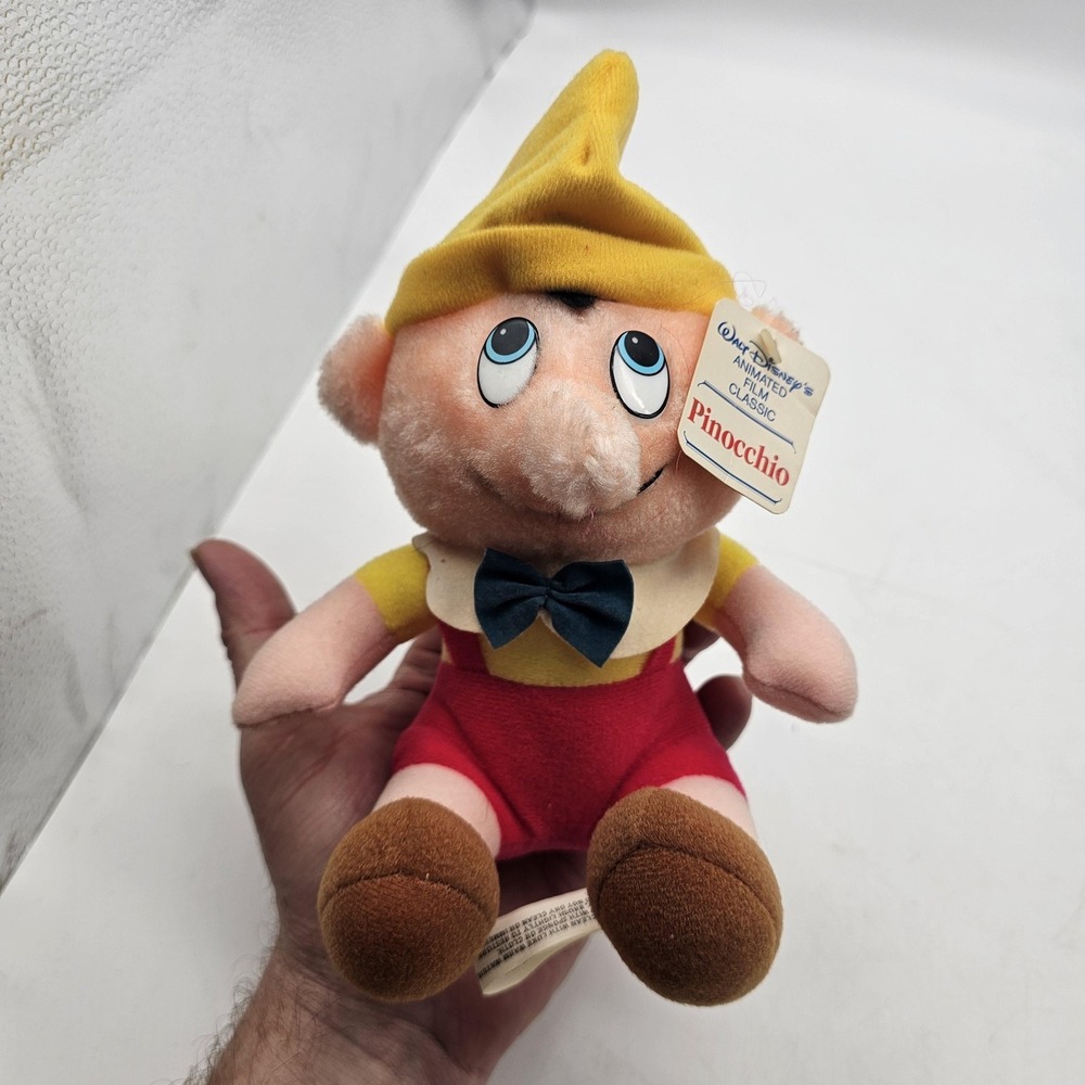 Vintage Disney Pinocchio Plush Doll Stuffed Walt Disney Productions‎ Taiwan